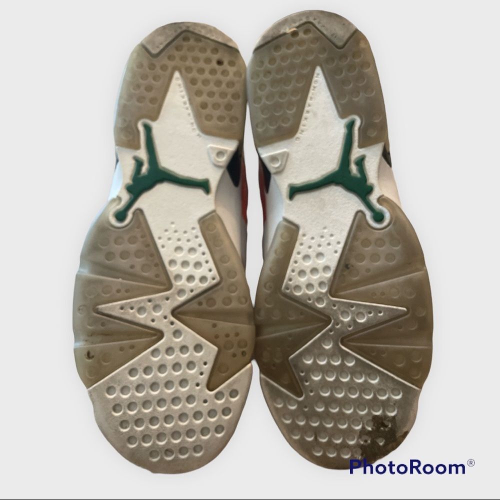 💥 Nike Air Jordan 6 Retro GS Gatorade Orange White Sneakers Shoes ~ Size 7Y💥 - Picture 6 of 13